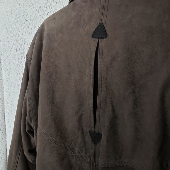 Vtg 100% Soft Leather Jacket Excelled Mens M Heavyweight Diamond Lined 46x26 - Picture 3 of 14